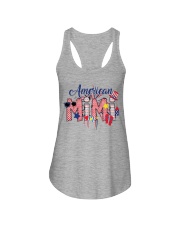 Patriotic Doodle 4th Of July American Mimi Ladies Flowy Tank tile