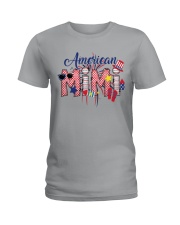 Patriotic Doodle 4th Of July American Mimi Ladies T-Shirt tile