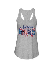 Patriotic Doodle 4th Of July American Nonnie Ladies Flowy Tank tile