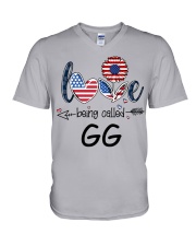 Love Being Called GG Flag V-Neck T-Shirt tile