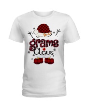 Grams Claus-Red Plaid Ladies T-Shirt tile