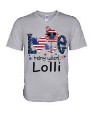 Love Being Called Lolli Life 4th Of July V-Neck T-Shirt tile