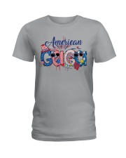 Patriotic Doodle 4th Of July American Gaga Ladies T-Shirt tile
