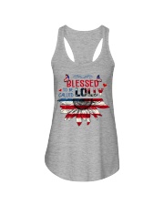Blessed to be called Lolly 4th July Ladies Flowy Tank tile