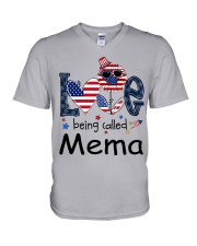 Love Being Called Mema Life 4th Of July V-Neck T-Shirt tile