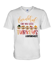Thankful For My Little Turkeys Grandylife V-Neck T-Shirt tile