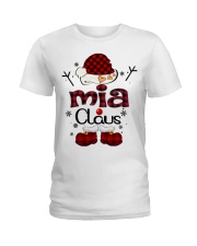 Mia Claus-Red Plaid Ladies T-Shirt tile