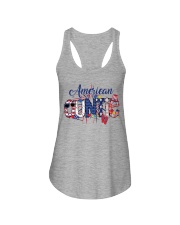 Patriotic Doodle 4th Of July American Auntie Ladies Flowy Tank tile