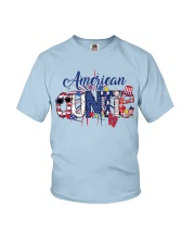 Patriotic Doodle 4th Of July American Auntie Youth T-Shirt tile