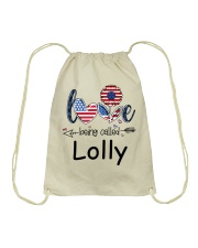 Love Being Called Lolly Flag Drawstring Bag tile