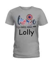 Love Being Called Lolly Flag Ladies T-Shirt tile