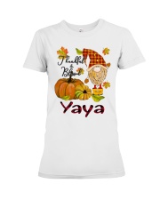 Thankful Blessed Yaya Premium Fit Ladies Tee tile
