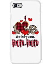 I Love Being A Mom-Mom - Red Plaid Heart Phone Case tile
