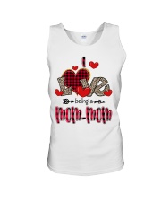 I Love Being A Mom-Mom - Red Plaid Heart Unisex Tank tile