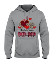 I Love Being A Mom-Mom - Red Plaid Heart Hooded Sweatshirt tile