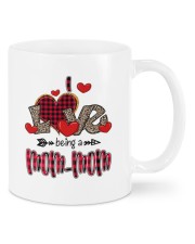 I Love Being A Mom-Mom - Red Plaid Heart Mugs tile