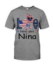 Love Being Called Nina Life 4th Of July Premium Fit Mens Tee tile
