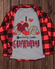 I Love Being A Grammy - Red Plaid Heart Classic T-Shirt apparel-classic-tshirt-lifestyle-front-162