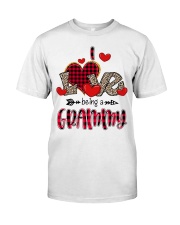 I Love Being A Grammy - Red Plaid Heart Premium Fit Mens Tee tile