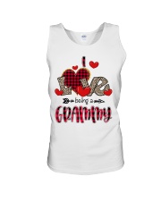I Love Being A Grammy - Red Plaid Heart Unisex Tank tile