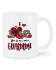 I Love Being A Grammy - Red Plaid Heart Mugs tile