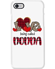 Love being called Nonna - Red Plaid Heart Phone Case tile