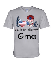 Love Being Called Gma Flag V-Neck T-Shirt tile