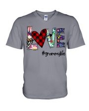 Love Heart - Grammy Life Art V-Neck T-Shirt tile