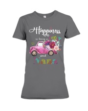 Happiness Is Being A Mom And Nana Premium Fit Ladies Tee tile