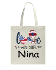 Love Being Called Nina Flag Tote Bag tile