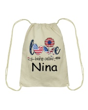 Love Being Called Nina Flag Drawstring Bag tile