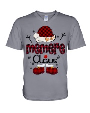 Memere Claus-Red Plaid V-Neck T-Shirt tile