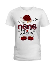 Nene Claus-Red Plaid Ladies T-Shirt tile
