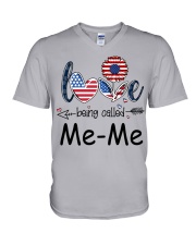 Love Being Called Me-Me Flag V-Neck T-Shirt tile