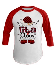 Lita Claus-Red Plaid Baseball Tee front