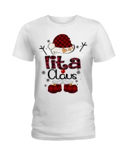 Lita Claus-Red Plaid Ladies T-Shirt tile
