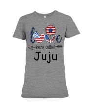 Love Being Called Juju Flag Premium Fit Ladies Tee tile