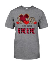 Love being called Nene - Red Plaid Heart Classic T-Shirt front