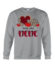 Love being called Nene - Red Plaid Heart Crewneck Sweatshirt tile
