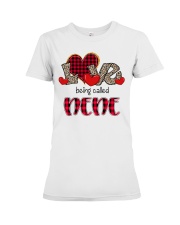 Love being called Nene - Red Plaid Heart Premium Fit Ladies Tee tile