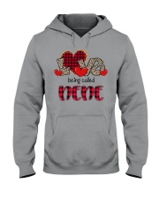 Love being called Nene - Red Plaid Heart Hooded Sweatshirt tile