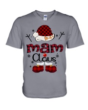 Mam Claus-Red Plaid V-Neck T-Shirt tile