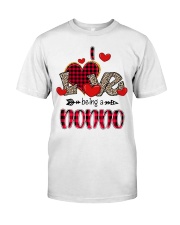 I Love Being A Nonno - Red Plaid Heart Premium Fit Mens Tee tile