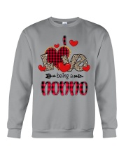 I Love Being A Nonno - Red Plaid Heart Crewneck Sweatshirt tile