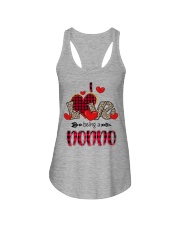 I Love Being A Nonno - Red Plaid Heart Ladies Flowy Tank tile