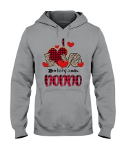 I Love Being A Nonno - Red Plaid Heart Hooded Sweatshirt tile
