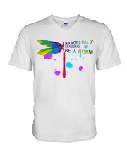 Dragonfly - Be A Nonni V-Neck T-Shirt tile