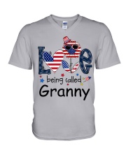 Love Being Called Granny Life 4th Of July V-Neck T-Shirt tile