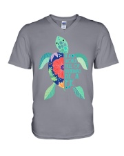 Turtle - Be A Fe V-Neck T-Shirt tile