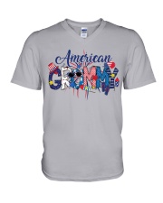Patriotic Doodle 4th Of July American Grammy V-Neck T-Shirt tile